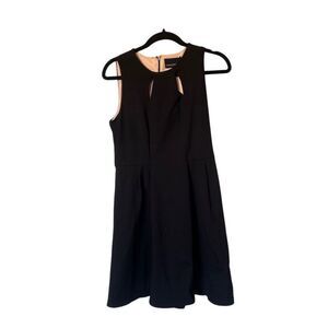 Cynthia Rowley Women's Black Fit & Flare Knee Length Party Dress M